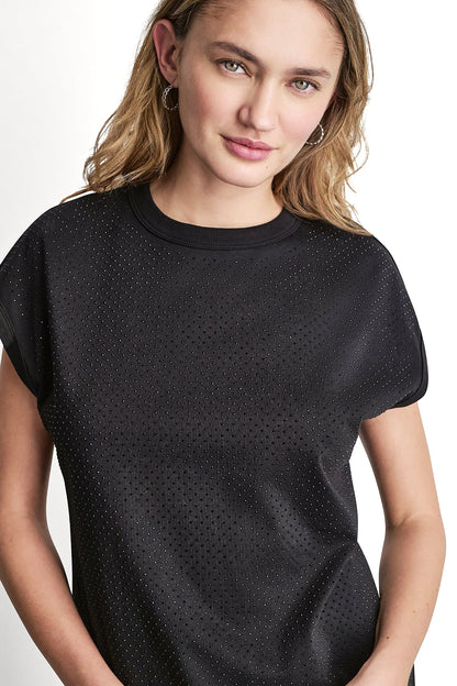 RHINESTONE EMBELLISHED TANK TOP Black | DKNY