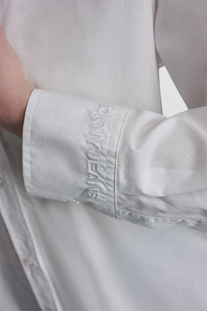 BUTTON FRONT SHIRT WITH FITTED BACK White | DKNY