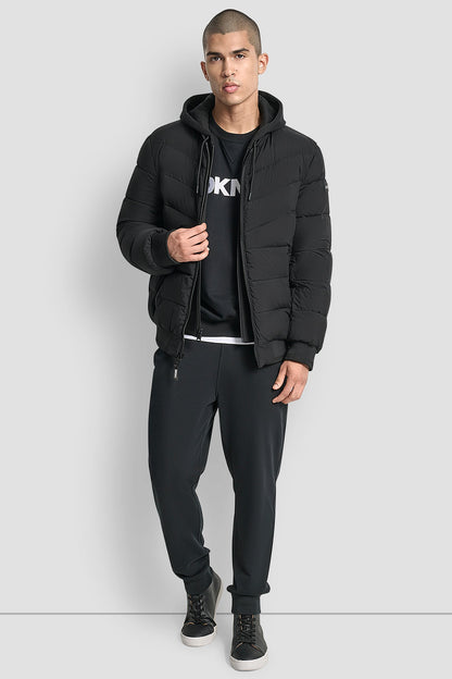 STRETCH BOMBER JACKET Black | DKNY