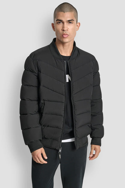 STRETCH BOMBER JACKET Black | DKNY