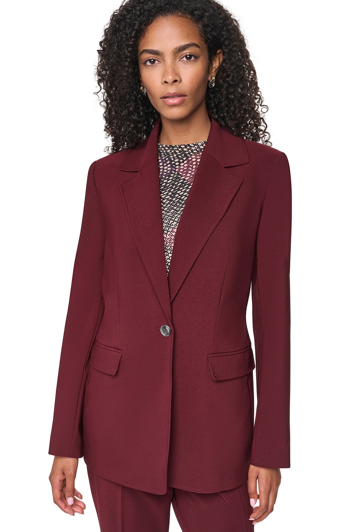 ONE BUTTON JACKET Cabernet | DKNY