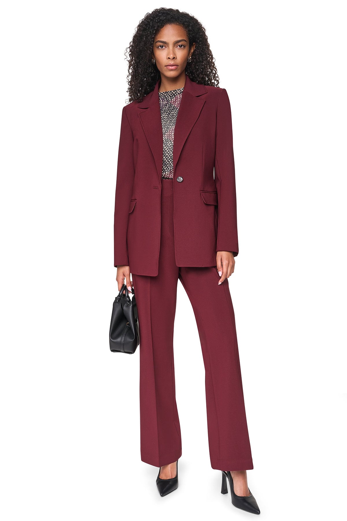ONE BUTTON JACKET Cabernet | DKNY