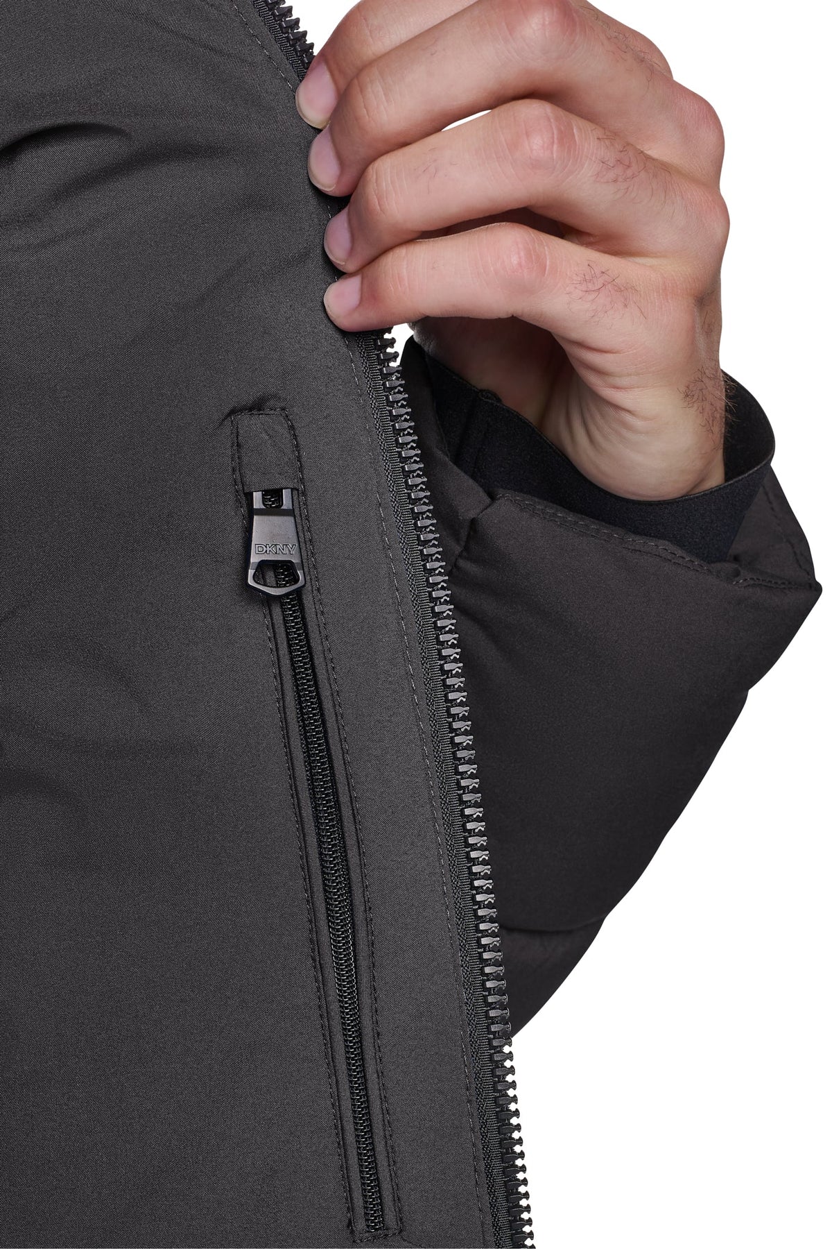 HEAVY WEIGHT HOODED PUFFER Coffee | DKNY