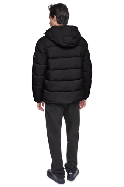 HEAVY WEIGHT HOODED PUFFER Coffee | DKNY