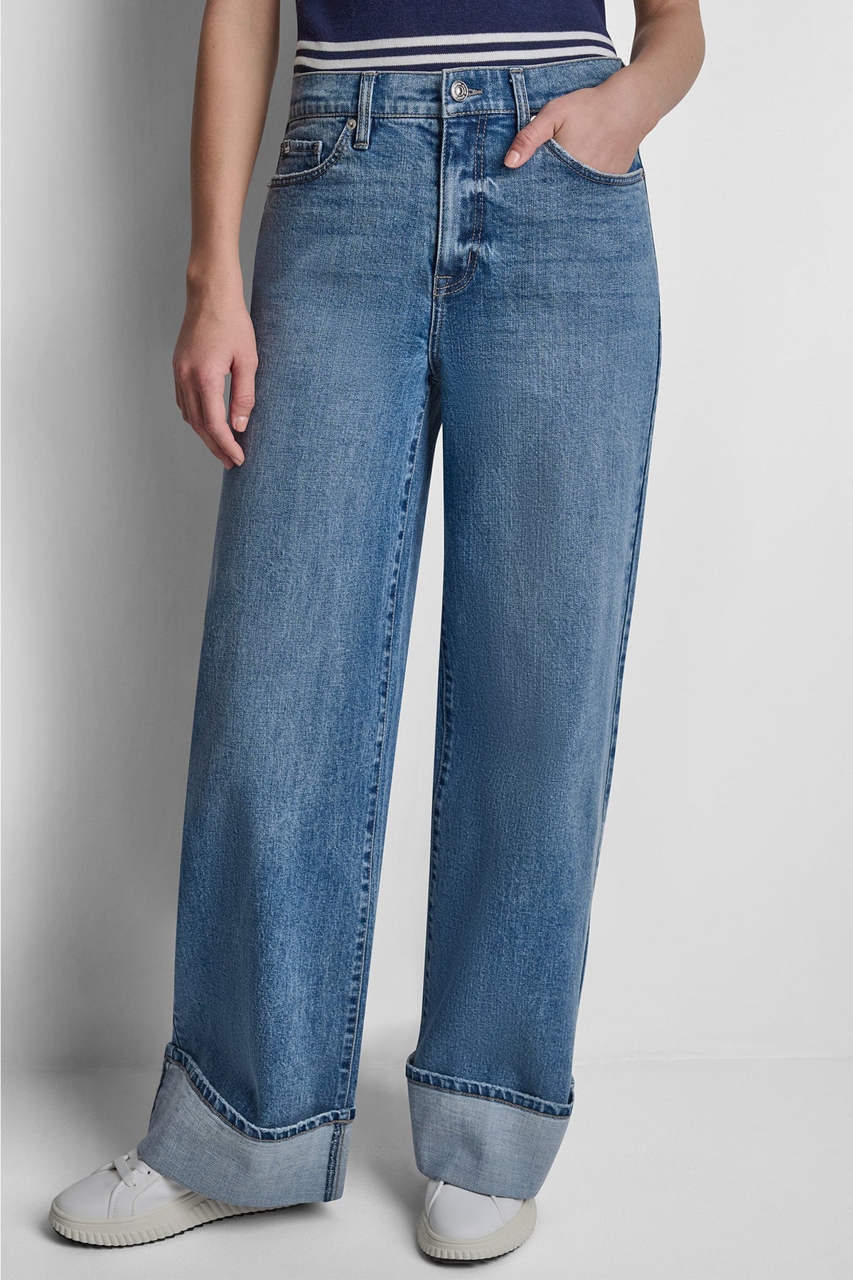HIGH-RISE CUFFED WIDE LEG Westside | DKNY
