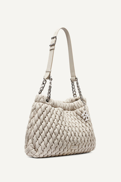 RAYA SHOULDER BAG Light Taupe | DKNY