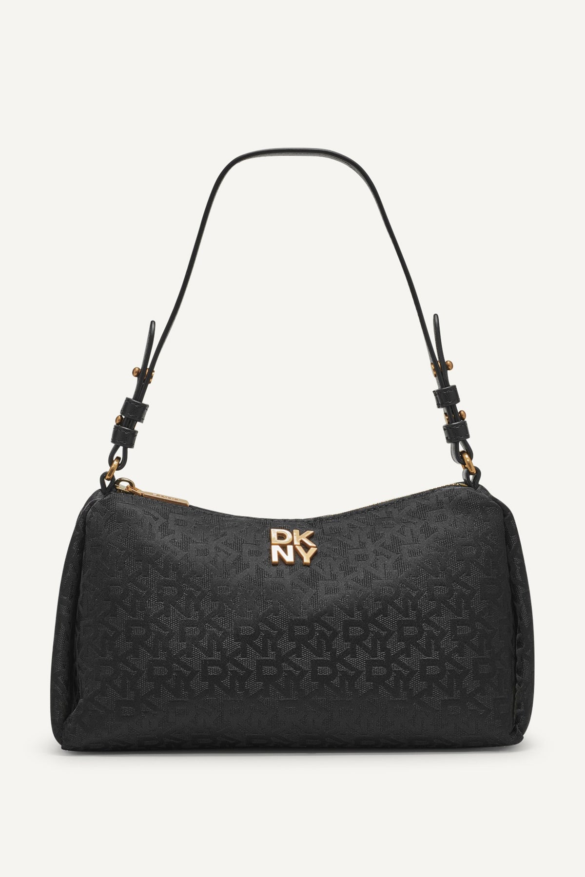 REMY LOGO SHOULDER BAG JET BLACK/BLACK | DKNY