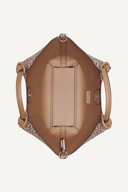 PAULA NEW YORK LOGO SMALL COMMUTER TOTE Marshmallow | DKNY