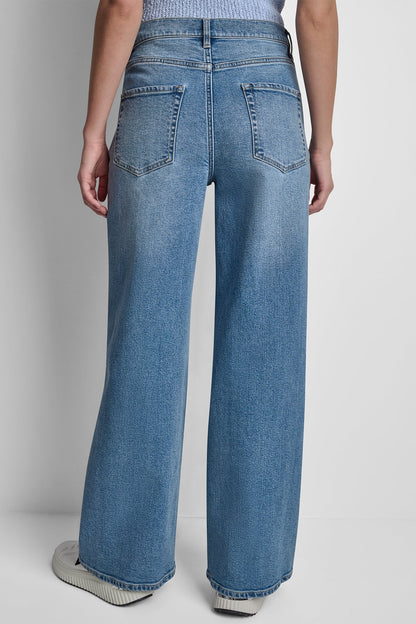 HIGH-RISE RHINESTONE STUD WIDE LEG Gramercy | DKNY