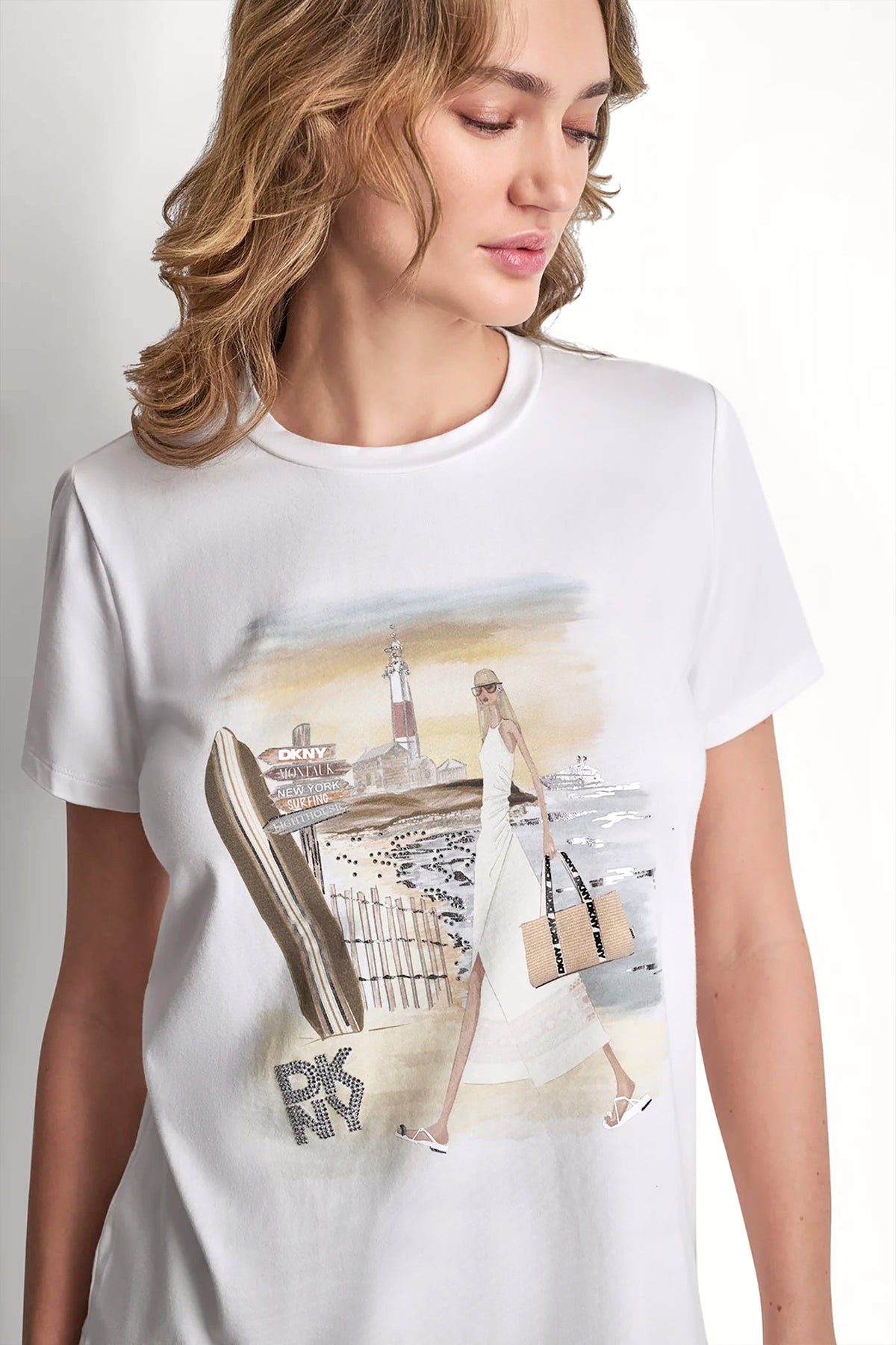MONTAUK GRAPHIC TEE White | DKNY
