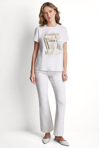 MONTAUK GRAPHIC TEE White | DKNY