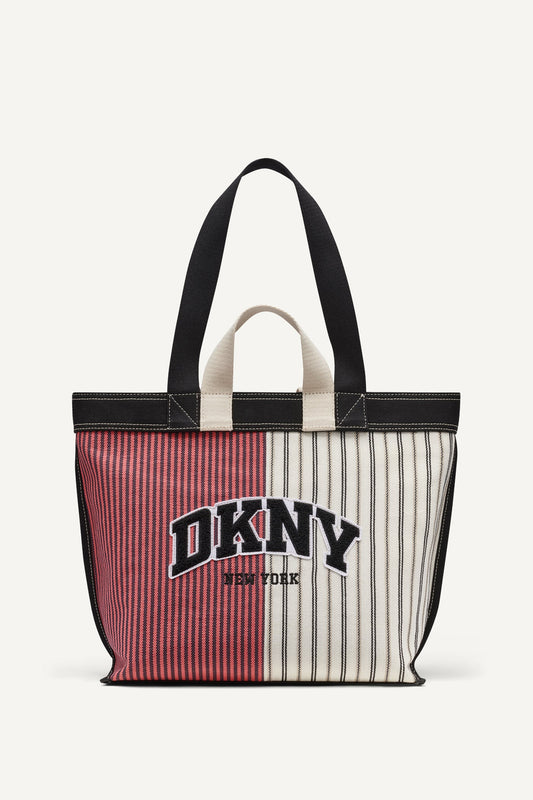 BRADY CANVAS STRIPE LOGO TOTE Punch Multi | DKNY