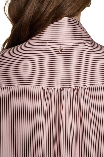 PUFF SHORT SLEEVE SHIRT Dover Stripe/Blush Pink | DKNY