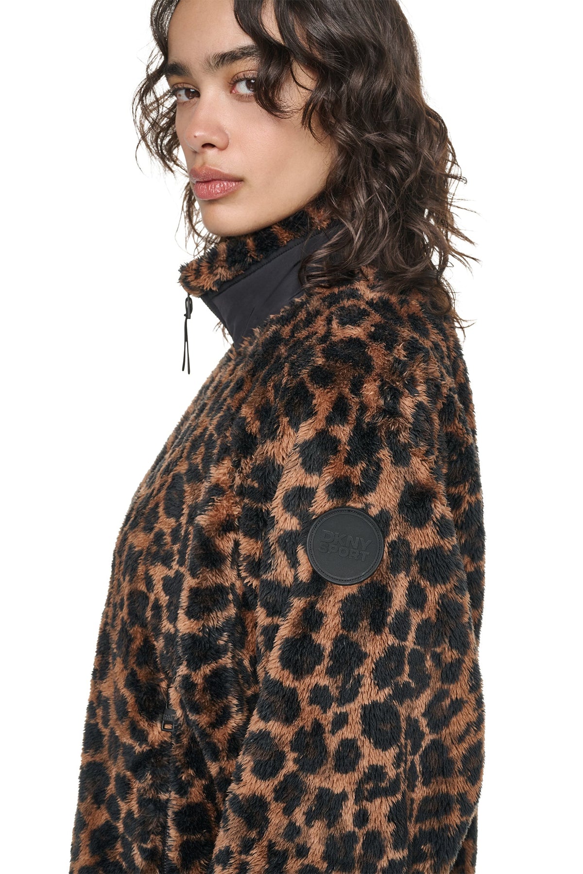 PRINTED SHERPA JACKET Tiger Floral Festive Pink | DKNY
