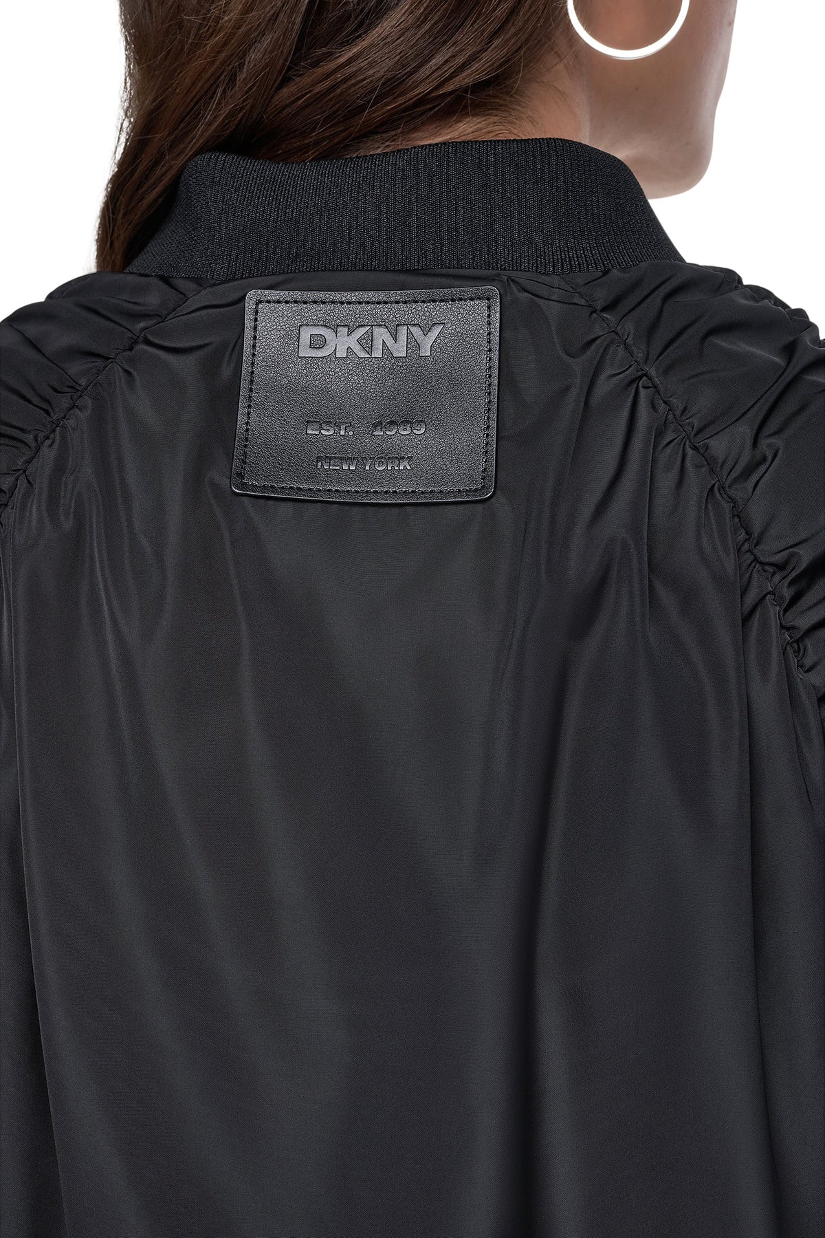 PINS & PATCHES RUCHED JACKET Black | DKNY