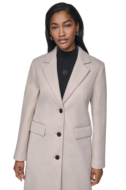 LONGLINE COAT Black | DKNY
