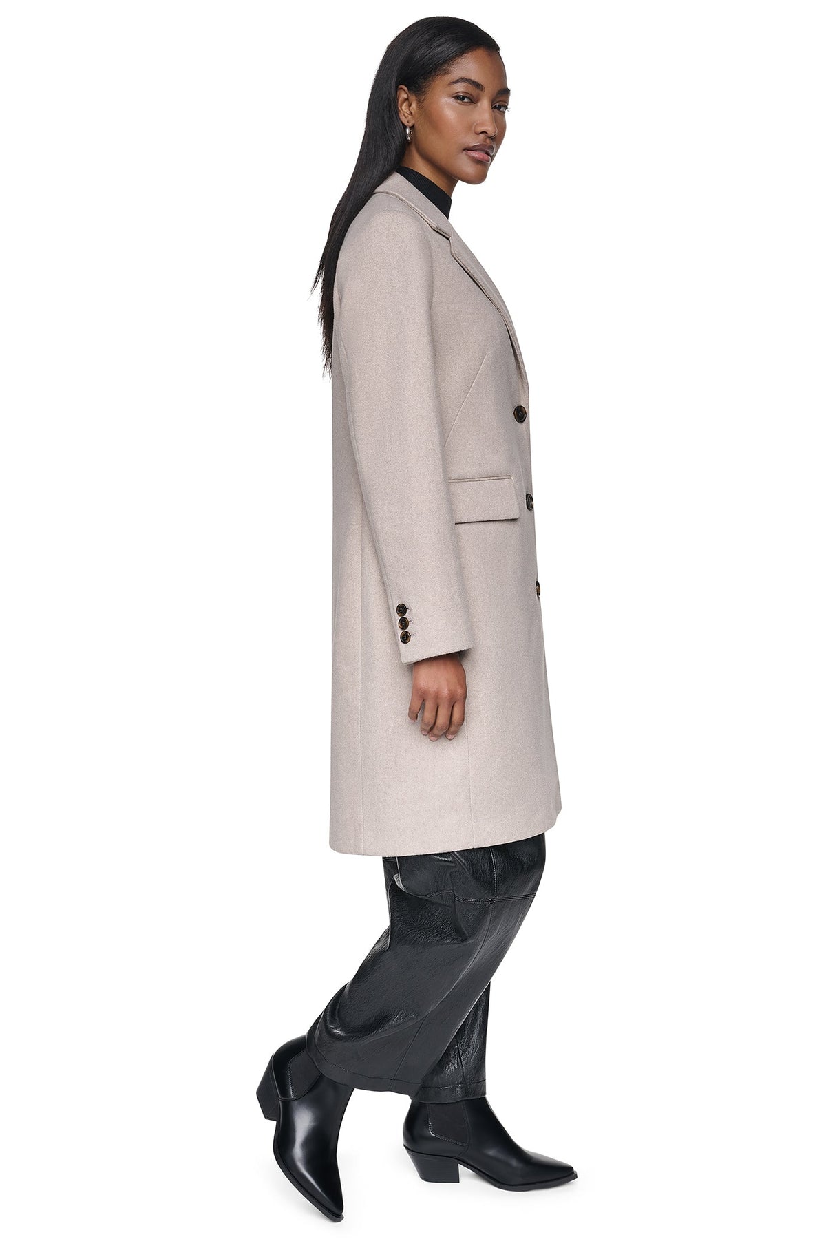 LONGLINE COAT Black | DKNY