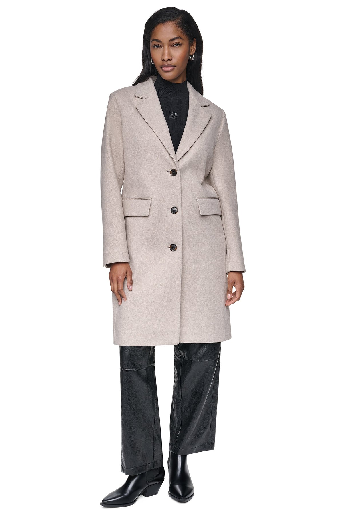 LONGLINE COAT Black | DKNY