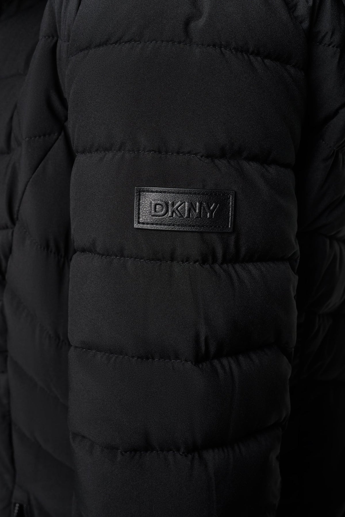 HOODED STAND COLLAR PUFFER Pearl | DKNY