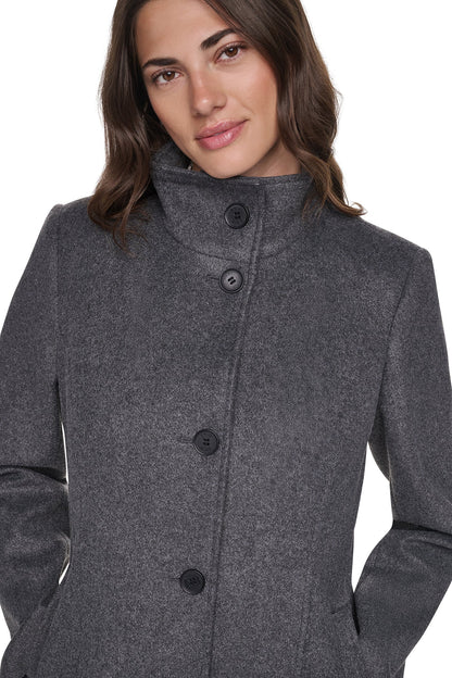 STAND COLLAR COAT Black | DKNY