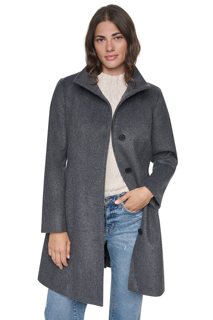 STAND COLLAR COAT Black | DKNY