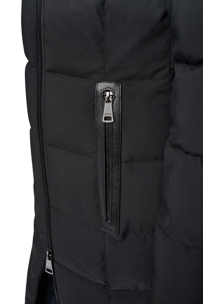 LONG HOODED PUFFER COAT Herringbone | DKNY