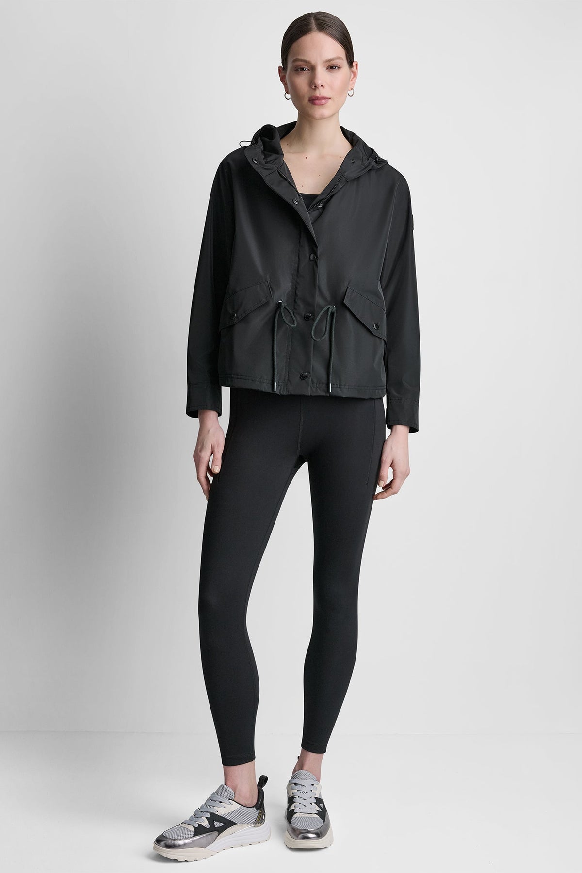 HIGH-LOW CROPPED JACKET Black | DKNY