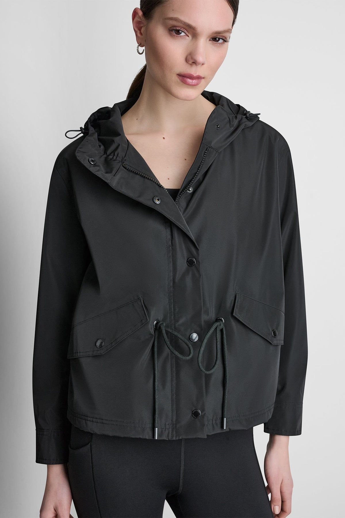 HIGH-LOW CROPPED JACKET Black | DKNY