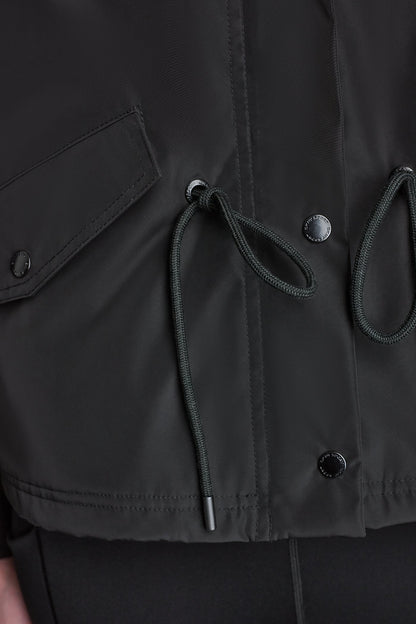HIGH-LOW CROPPED JACKET Black | DKNY