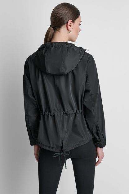 HIGH-LOW CROPPED JACKET Pebble | DKNY