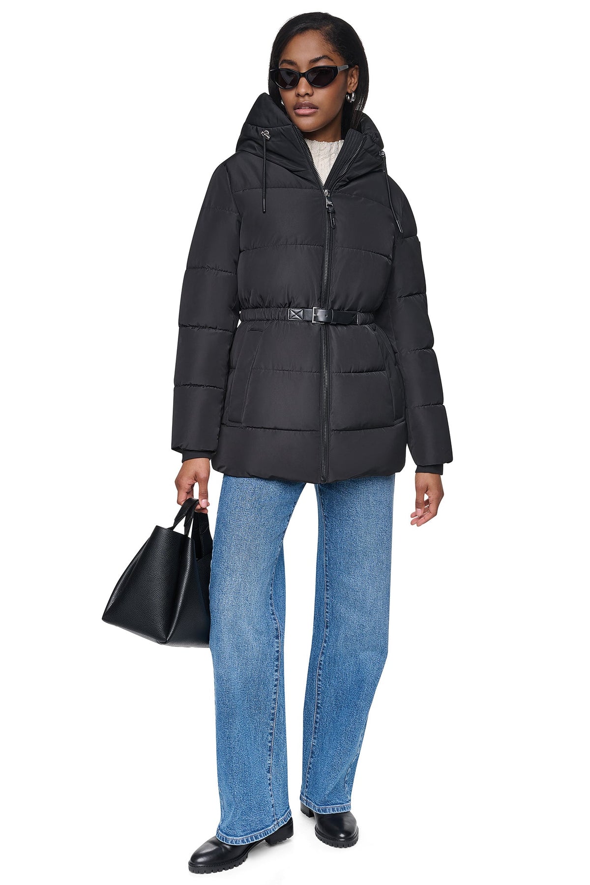 BELTED PUFFER Black | DKNY