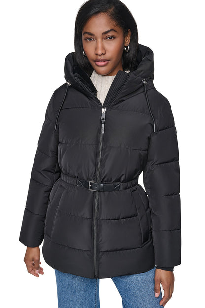 BELTED PUFFER Black | DKNY