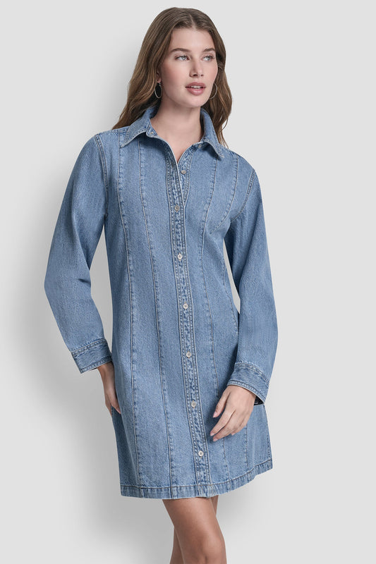 SEAMED A-LINE DRESS Harmony | DKNY