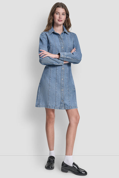 SEAMED A-LINE DRESS Harmony | DKNY