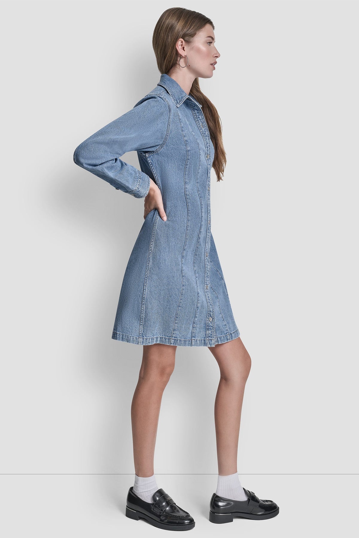SEAMED A-LINE DRESS Harmony | DKNY