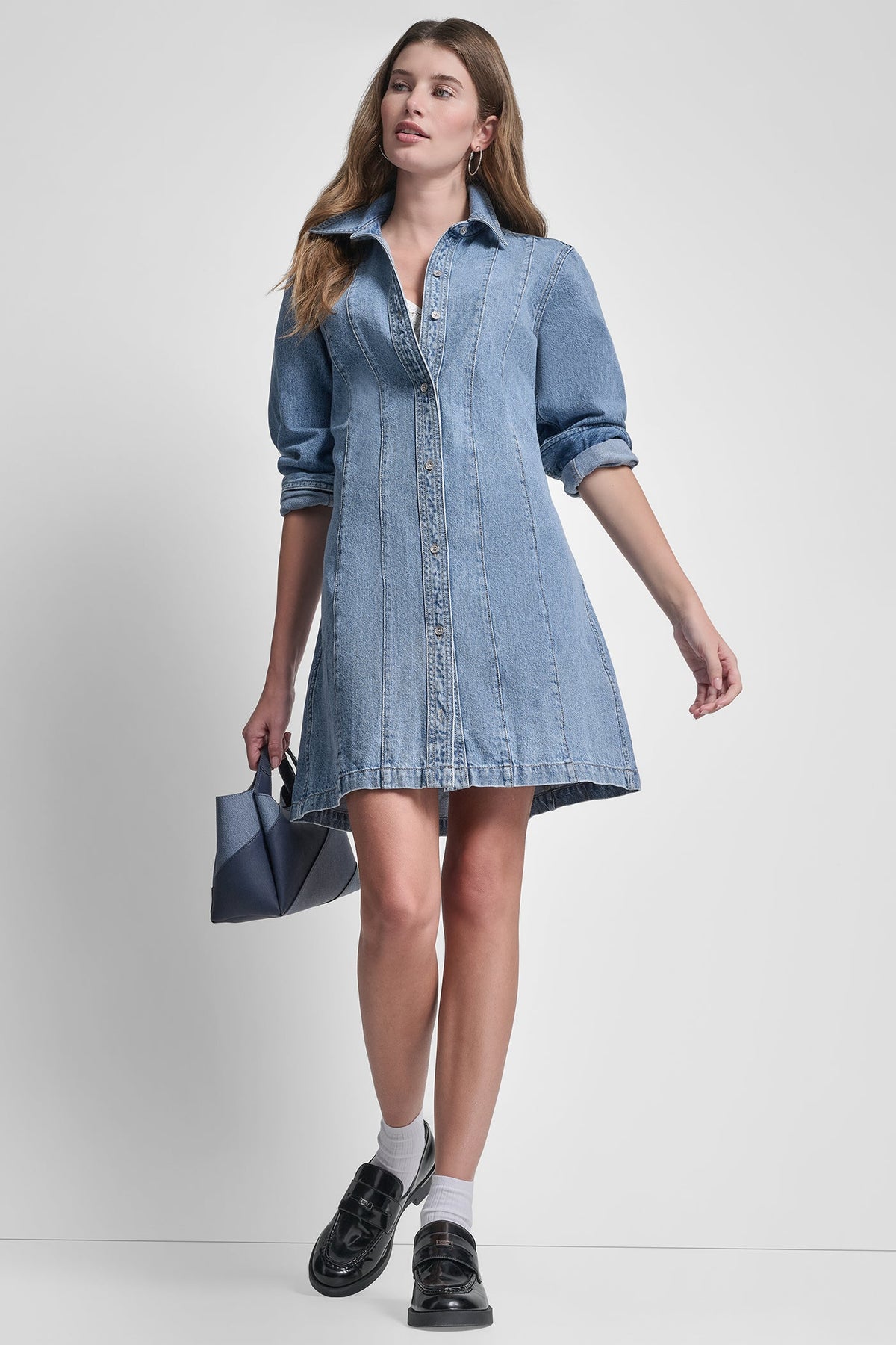SEAMED A-LINE DRESS Harmony | DKNY