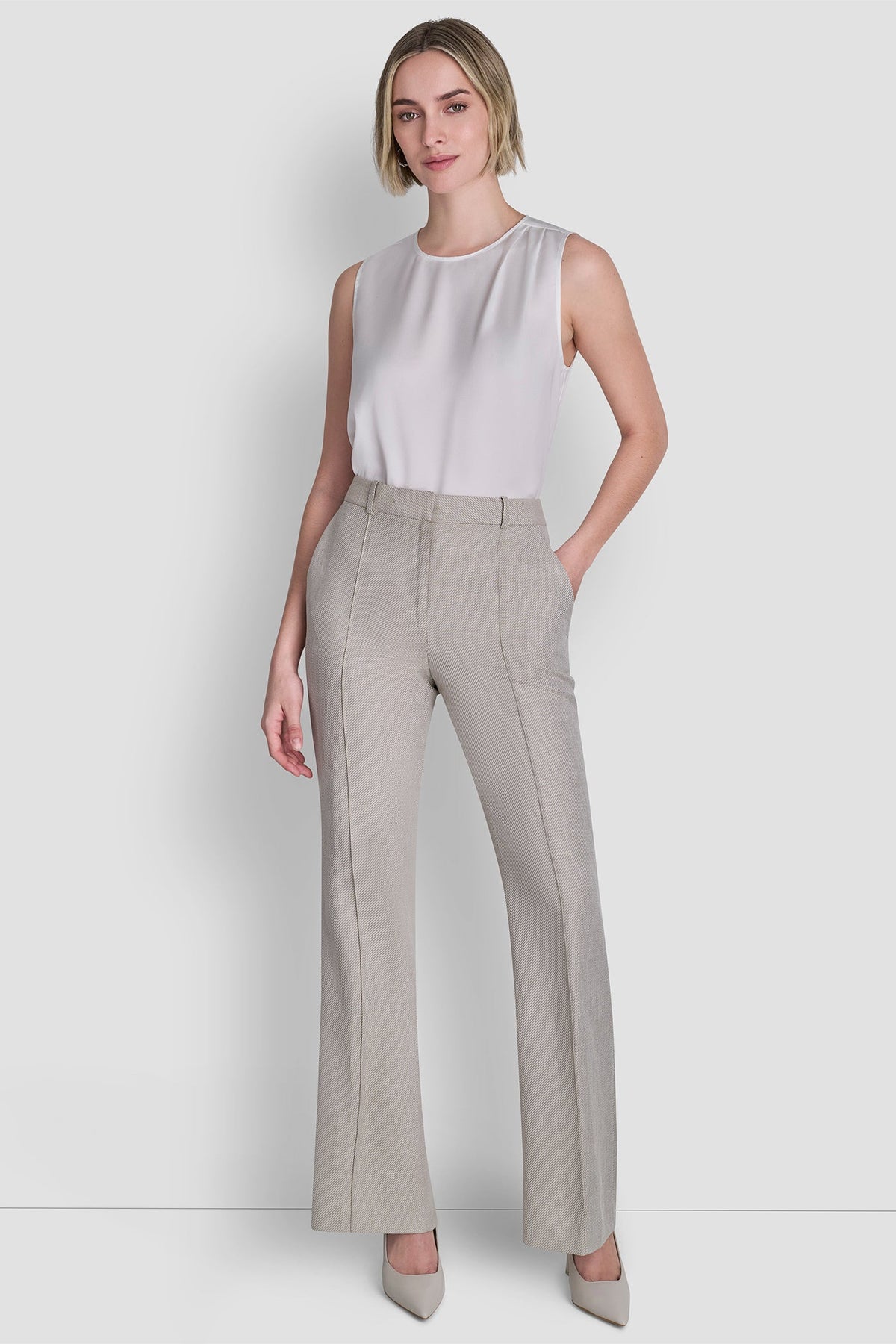 STRAIGHT LEG MODERN FIT PANT Pebble/White | DKNY