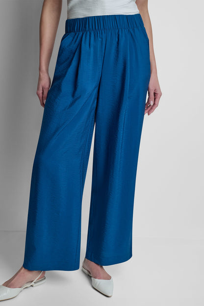 MID-RISE RUMPLED STRAIGHT-LEG ANKLE PANT Admiral | DKNY