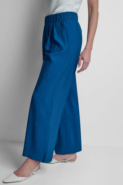 MID-RISE RUMPLED STRAIGHT-LEG ANKLE PANT Admiral | DKNY
