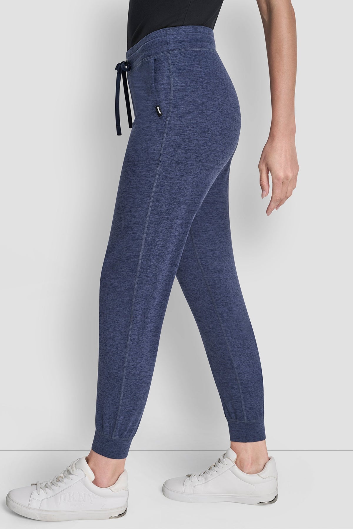 CROPPED HIGH-RISE SLIM JOGGER Peacoat Space Dye | DKNY