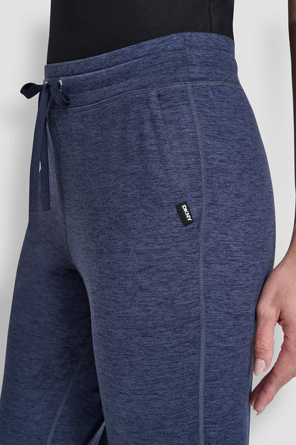CROPPED HIGH-RISE SLIM JOGGER Peacoat Space Dye | DKNY