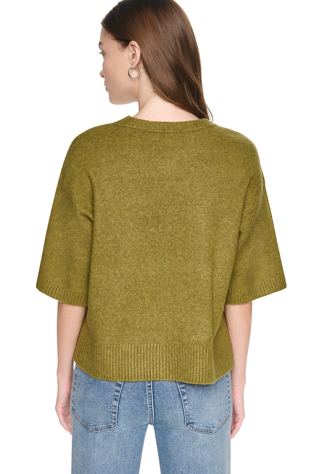 RUGBY SHORT SLEEVE SWEATER Cortado Heather | DKNY