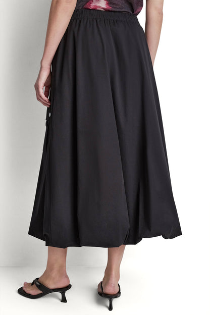 CARGO POCKET BUBBLE MIDI SKIRT Black | DKNY