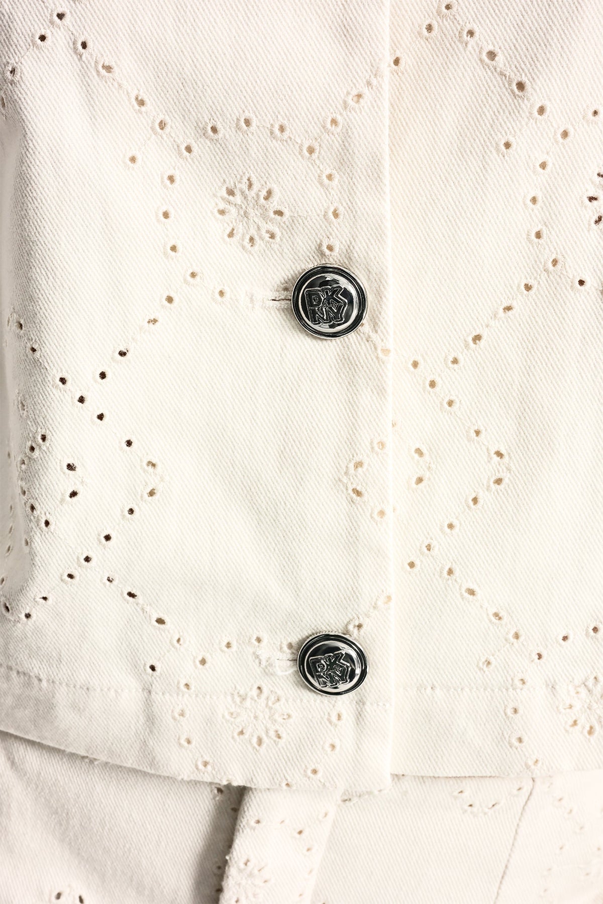 TEXTURE TWILL BUTTON-FRONT SHIRT Eggnog | DKNY