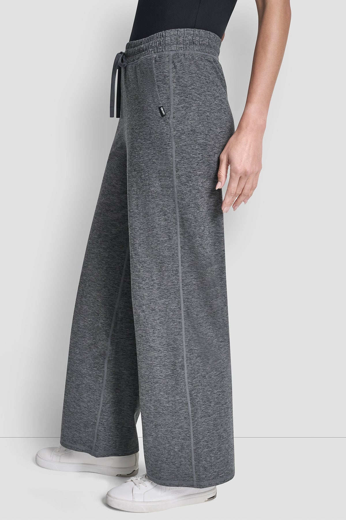 MID-RISE SPACEDYE WIDE-LEG PANT Espresso Spacedye | DKNY