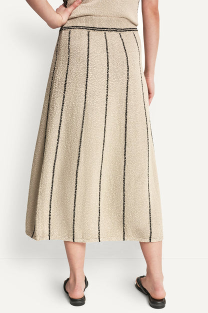 PULL-ON MAXI SKIRT WITH STRIPE DETAIL Pebble/Black | DKNY