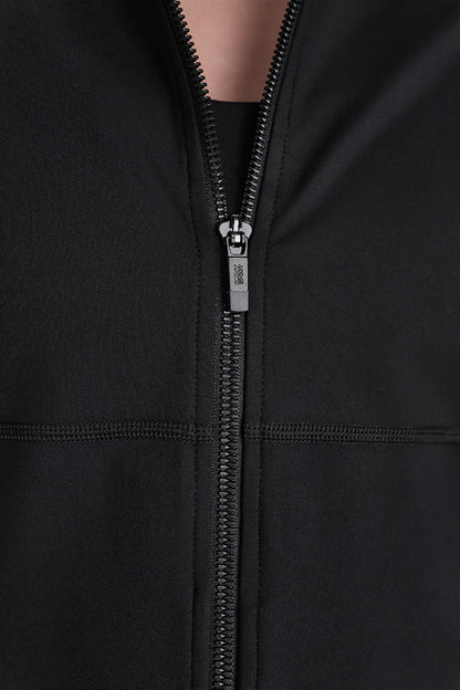 FUNNEL NECK FULL ZIP JACKET Black | DKNY