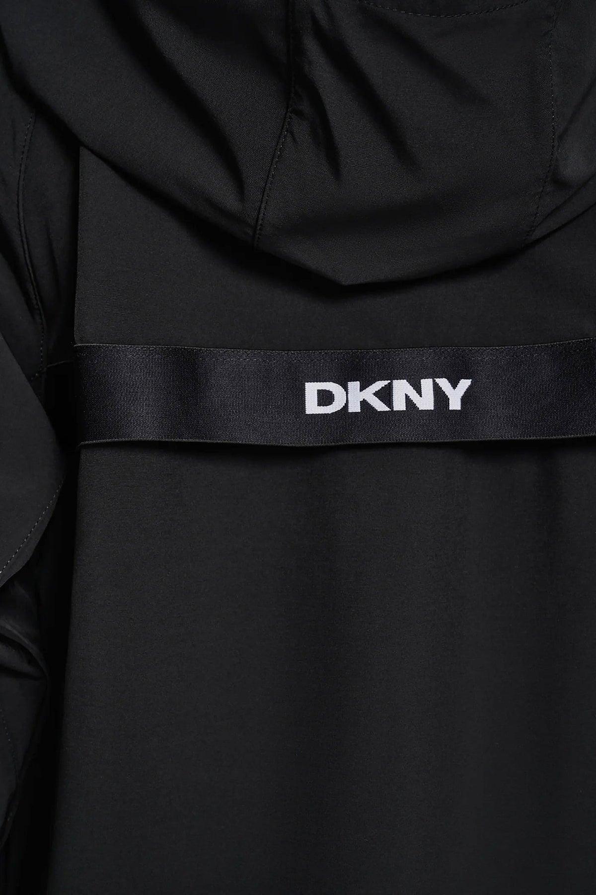 LOGO HOODED SHORT JACKET Black | DKNY