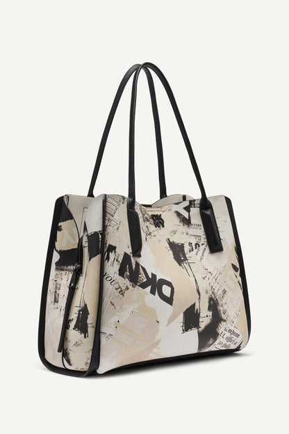 JOSIE TOTE White/Black | DKNY