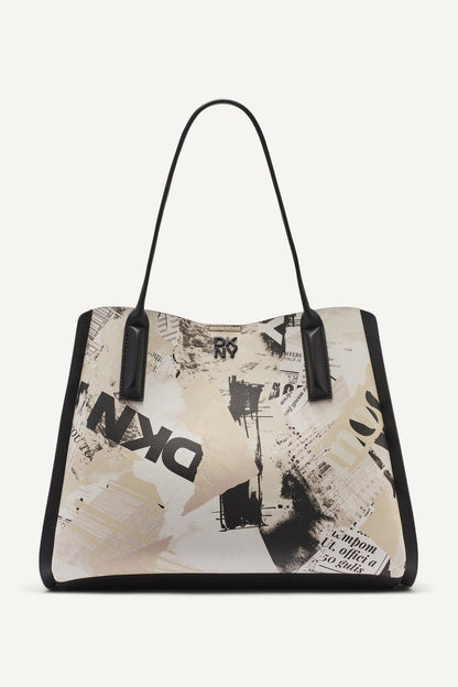 JOSIE TOTE White/Black | DKNY